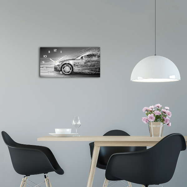 Horloge murale horizontale Voiture en excès de vitesse