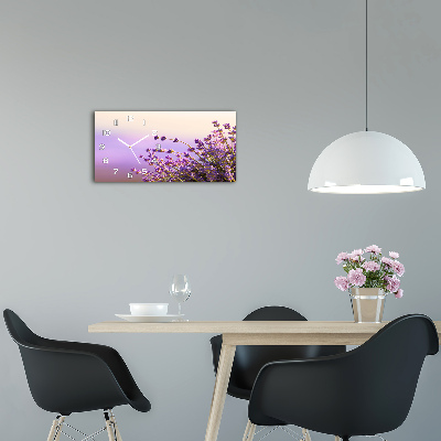 Horloge horizontale en verre Lavandes