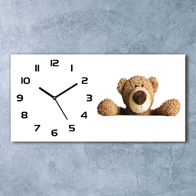 Horloge murale horizontale Ours en peluche