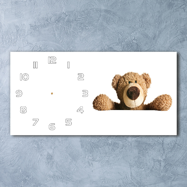 Horloge murale horizontale Ours en peluche