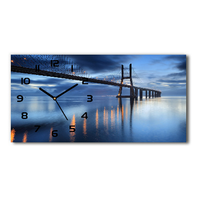 Horloge murale horizontale Pont illuminé