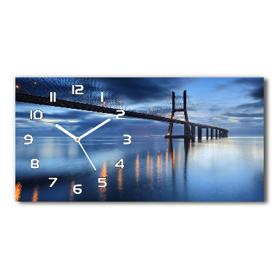 Horloge murale horizontale Pont illuminé