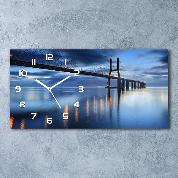 Horloge murale horizontale Pont illuminé