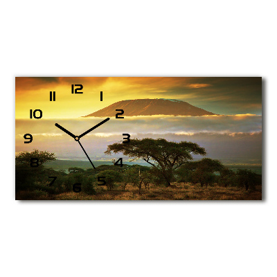 Horloge rectangulaire horizontale Kilimandjaro Kenya