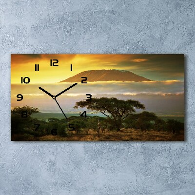 Horloge rectangulaire horizontale Kilimandjaro Kenya