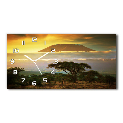 Horloge rectangulaire horizontale Kilimandjaro Kenya