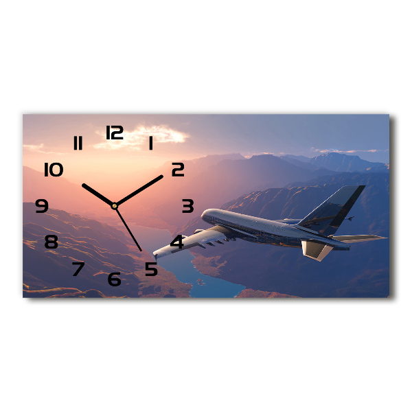 Horloge murale horizontale Avion
