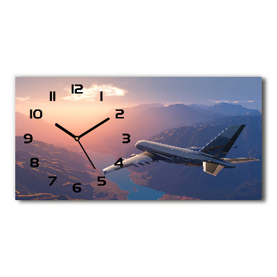 Horloge murale horizontale Avion
