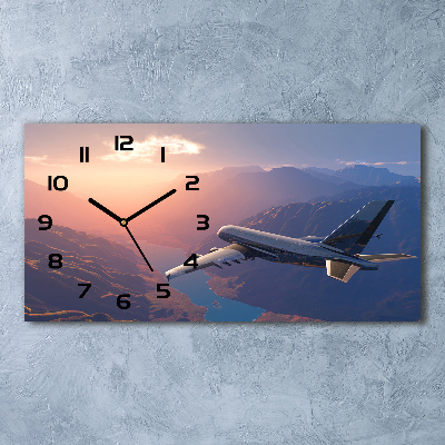 Horloge murale horizontale Avion
