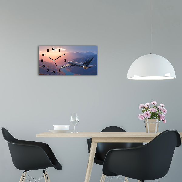 Horloge murale horizontale Avion