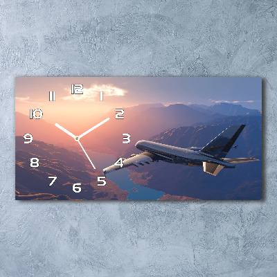 Horloge murale horizontale Avion