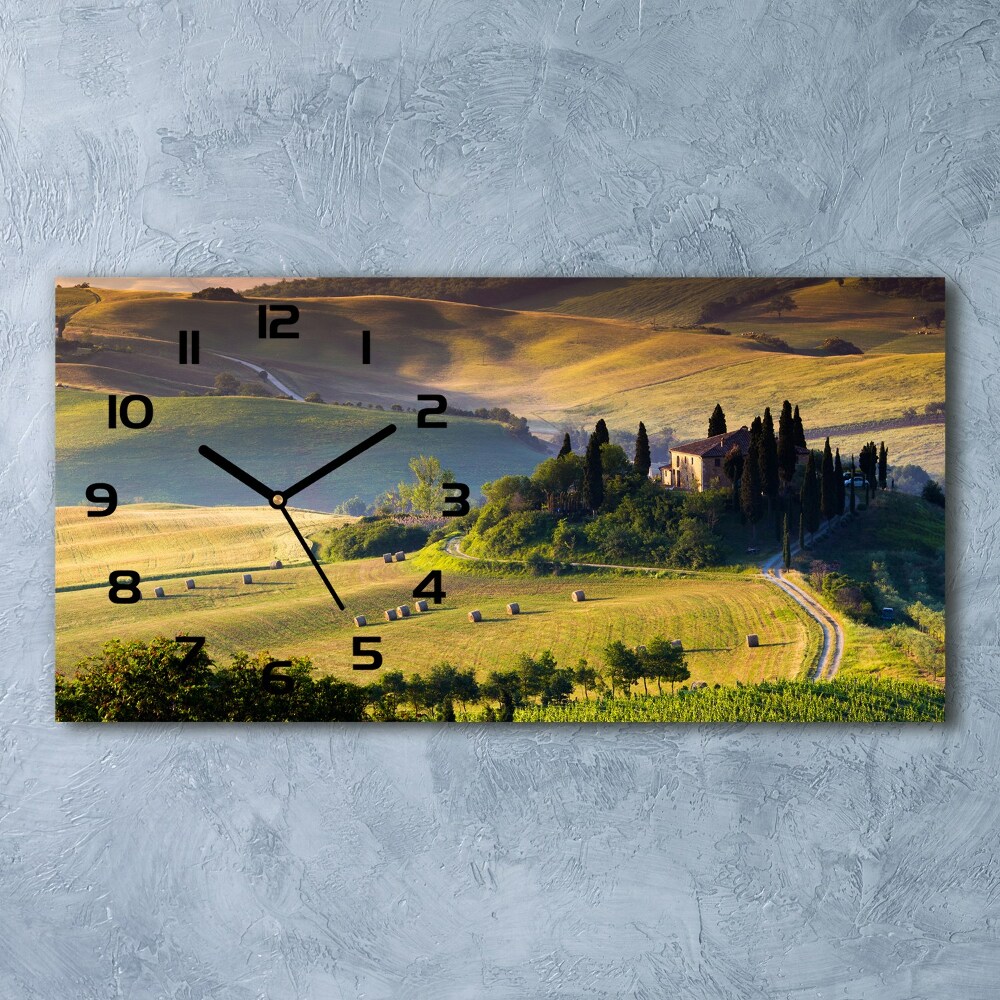 Horloge horizontale en verre Toscane Italie