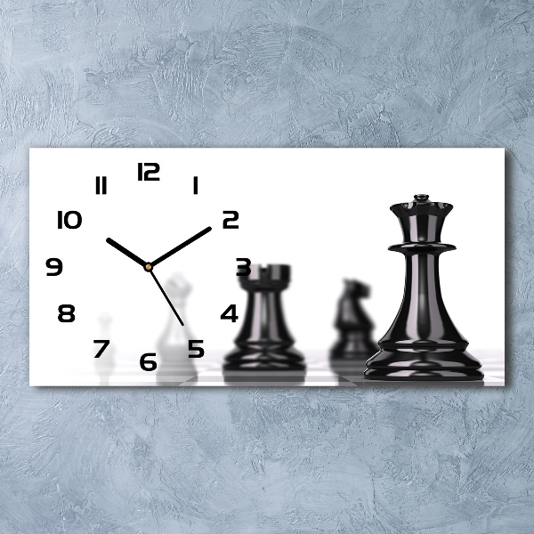 Horloge rectangulaire horizontale Pièce d'échecs