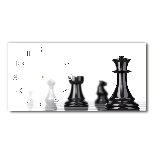 Horloge rectangulaire horizontale Pièce d'échecs