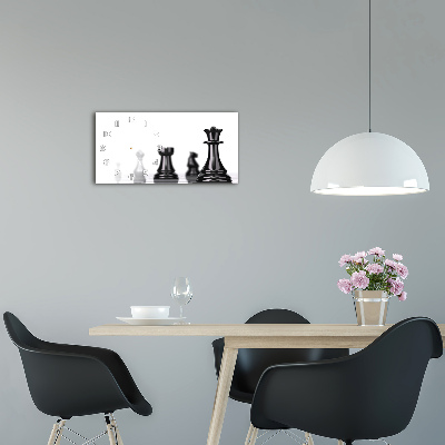 Horloge rectangulaire horizontale Pièce d'échecs
