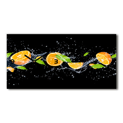 Horloge horizontale Oranges et eau