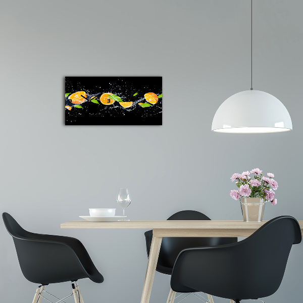 Horloge horizontale Oranges et eau