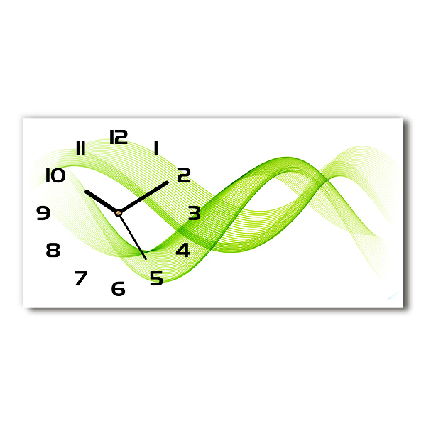 Horloge horizontale en verre Vagues colorées