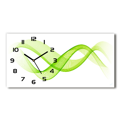 Horloge horizontale en verre Vagues colorées