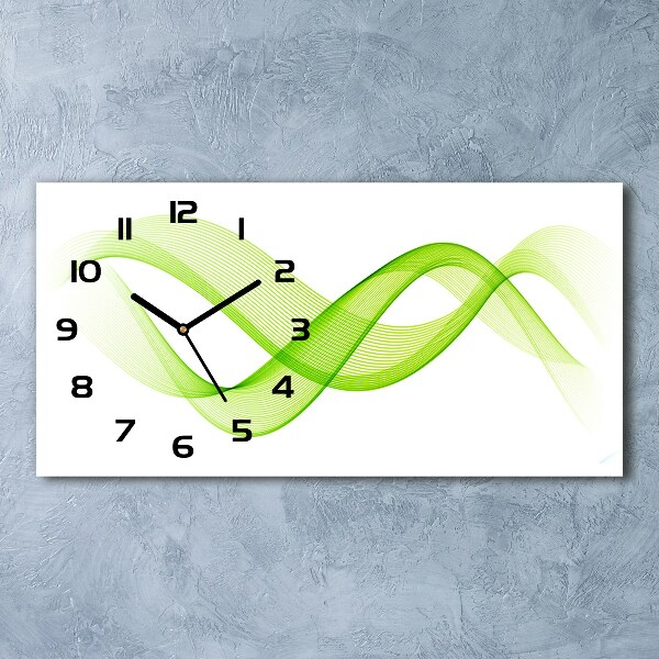 Horloge horizontale en verre Vagues colorées