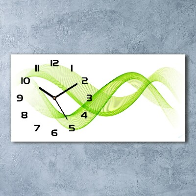 Horloge horizontale en verre Vagues colorées