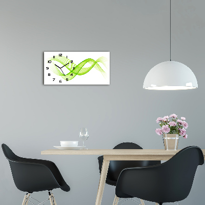 Horloge horizontale en verre Vagues colorées