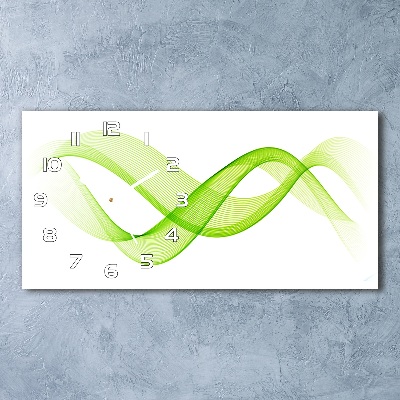 Horloge horizontale en verre Vagues colorées