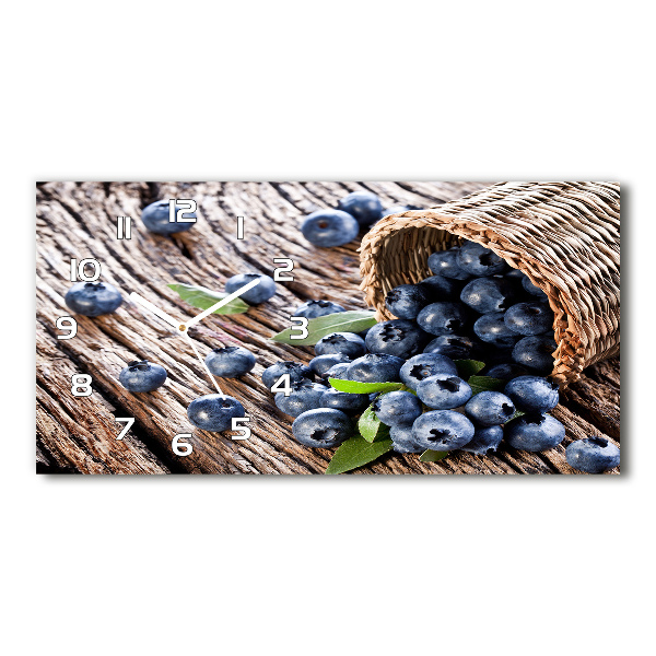 Horloge rectangulaire horizontale Myrtilles dans un panier