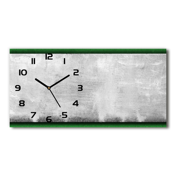 Horloge horizontale Mur vert
