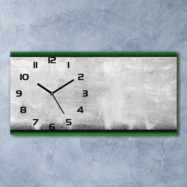 Horloge horizontale Mur vert