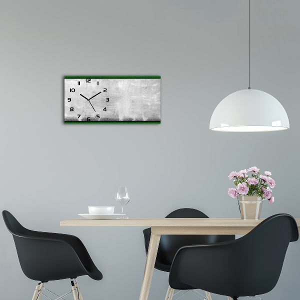 Horloge horizontale Mur vert
