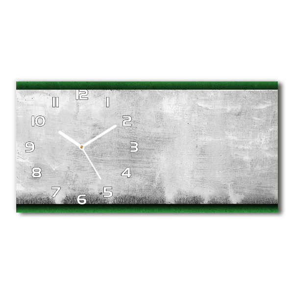 Horloge horizontale Mur vert