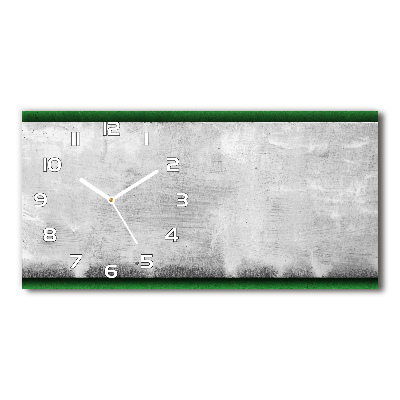 Horloge horizontale Mur vert