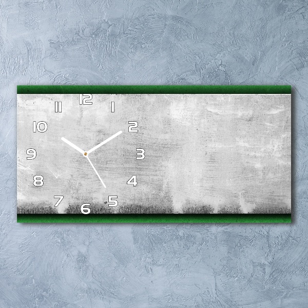 Horloge horizontale Mur vert