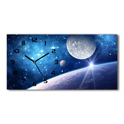 Horloge murale horizontale Lune
