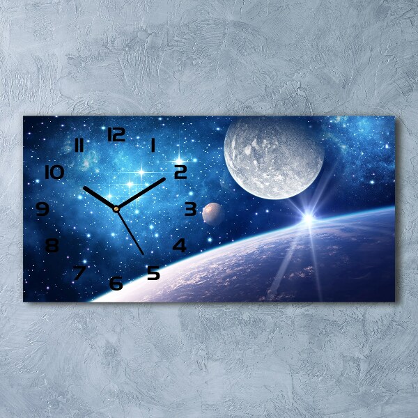 Horloge murale horizontale Lune