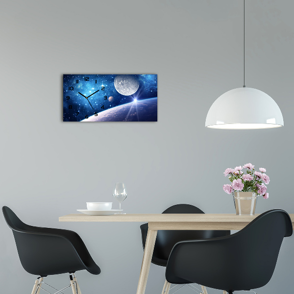 Horloge murale horizontale Lune