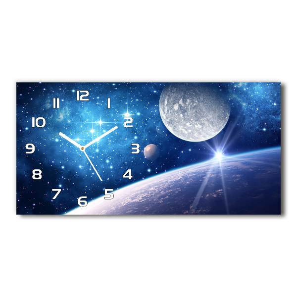 Horloge murale horizontale Lune