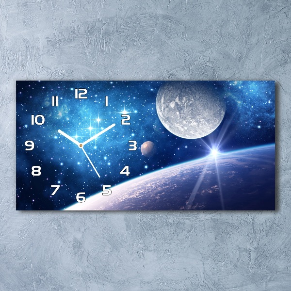 Horloge murale horizontale Lune
