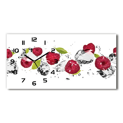 Horloge horizontale en verre Framboise et eau