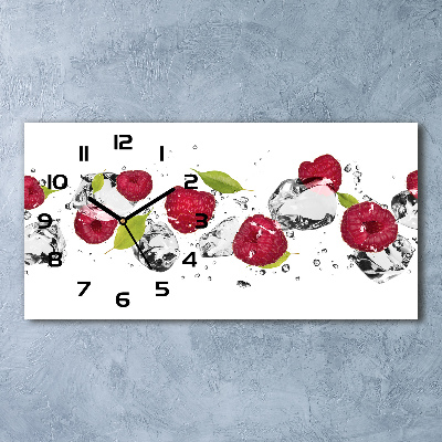 Horloge horizontale en verre Framboise et eau
