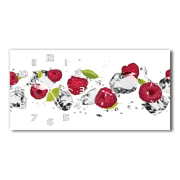 Horloge horizontale en verre Framboise et eau