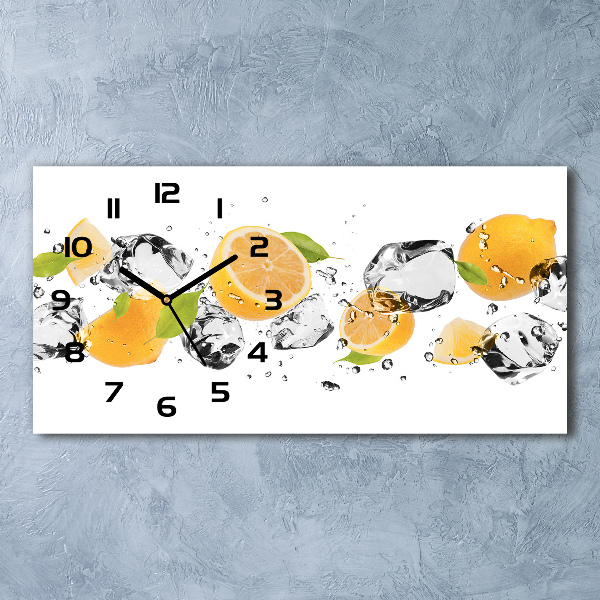 Horloge horizontale Citron et eau