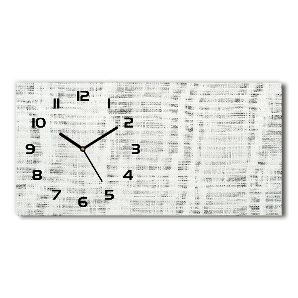 Horloge horizontale Toile blanche en lin