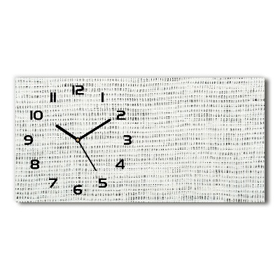 Horloge horizontale Toile blanche en lin
