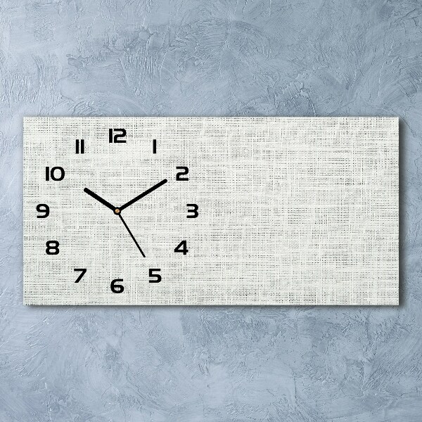 Horloge horizontale Toile blanche en lin