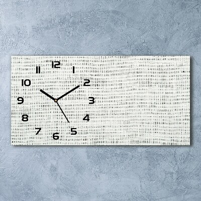 Horloge horizontale Toile blanche en lin