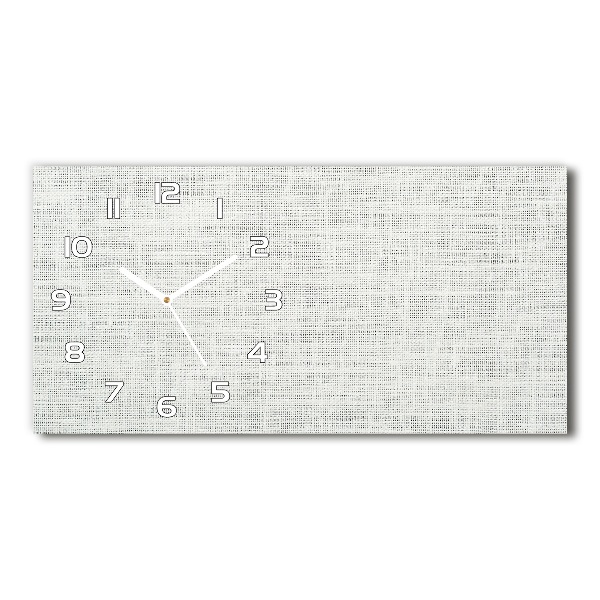 Horloge horizontale Toile blanche en lin