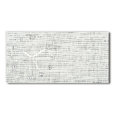 Horloge horizontale Toile blanche en lin