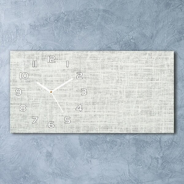 Horloge horizontale Toile blanche en lin